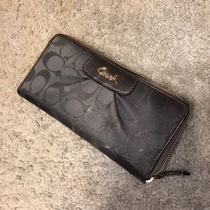 Coach gray/silver wallet